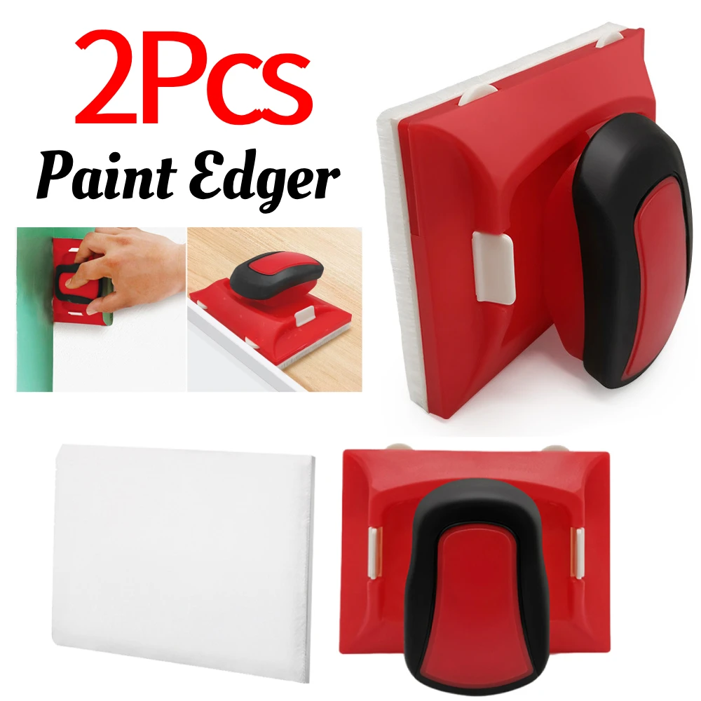 Paint Edger for Cutting in Rotating Handle Paint Pad Applicator Wall Corner Pad Painter for Walls Ceilings Painting Corner Edges