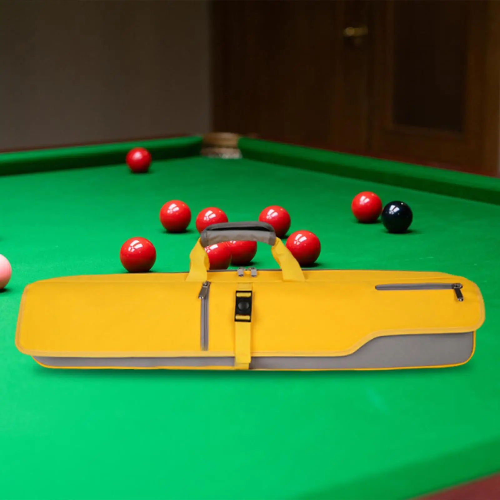 

Pool Cue Stick Box Durable Storage Organizer for 1/2 Cues Waterproof Billiard Case for Tabletop Pool and Billiards Games