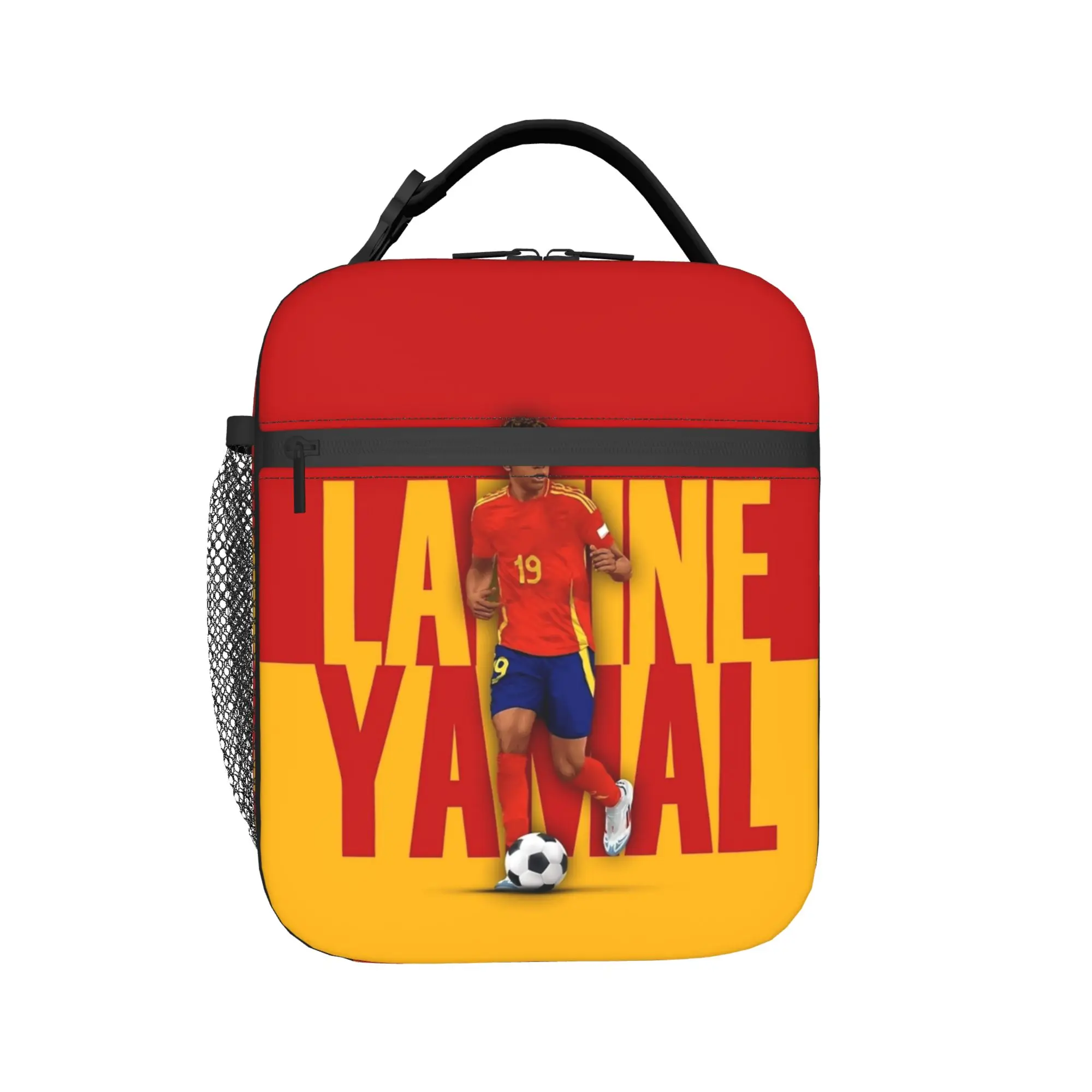 Lamine Y-Yamal Insulated Lunch Bag Cooler Bag Reusable,Lunch Container Football Soccer Leakproof Tote Lunch Box College  Outdoor