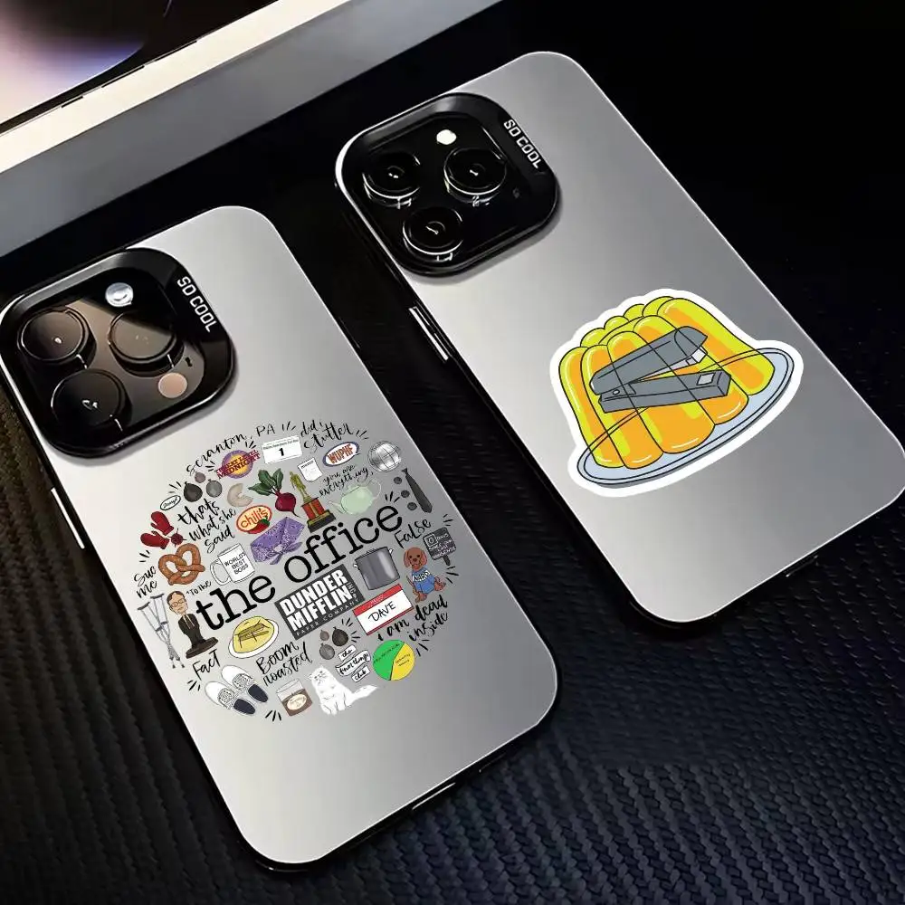 

The O-Offices-S Hot Tv Show Phone Case For iPhone17,16,15,14,13,12,11 Plus,Pro Max Black Candy silver phone case