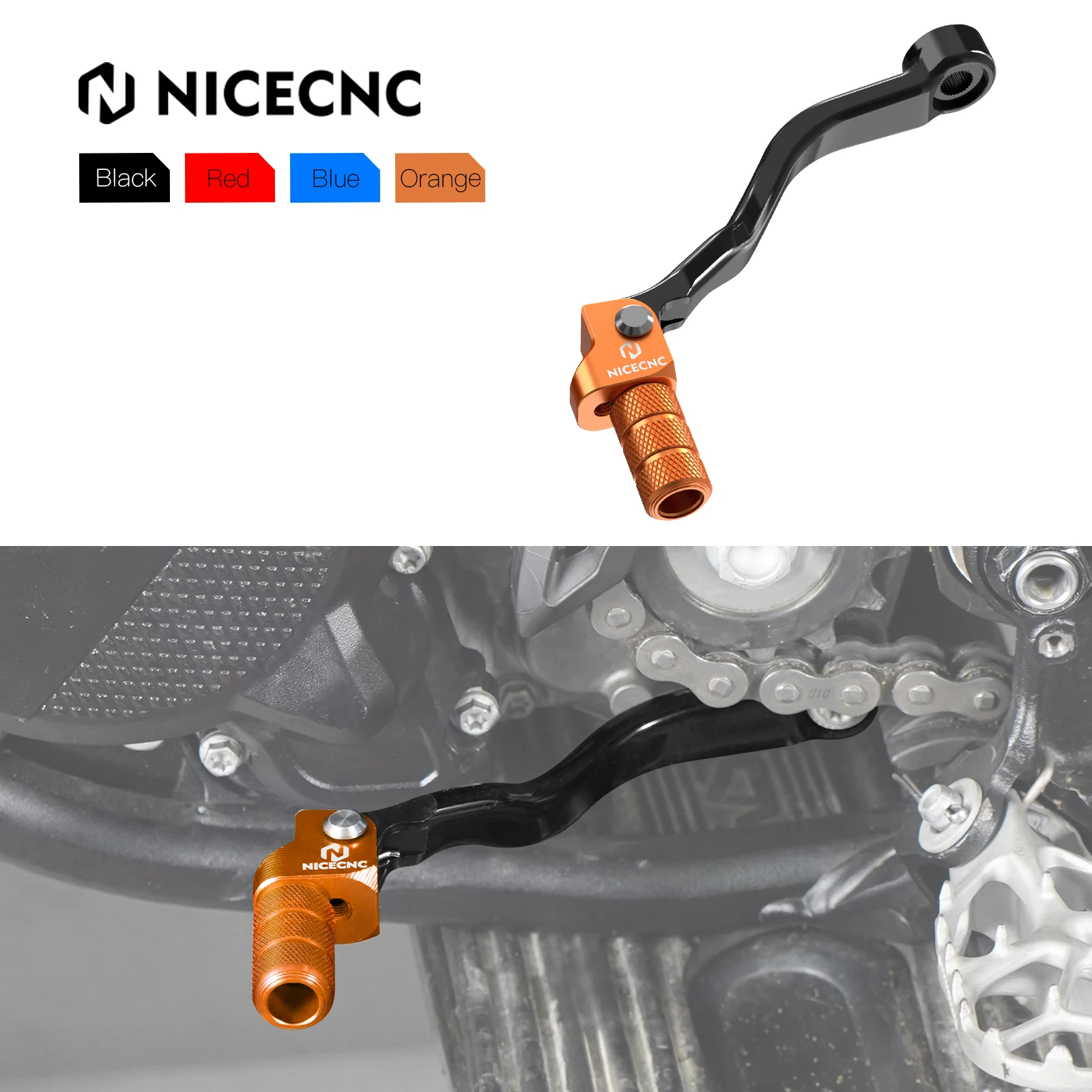 

NICECNC For 2024 KTM EXC300 XCW EXC 300 250 150 XC SX 125 250 300 2023-2024 Forged Gear Shift Shifter Lever Folding Tip Aluminum