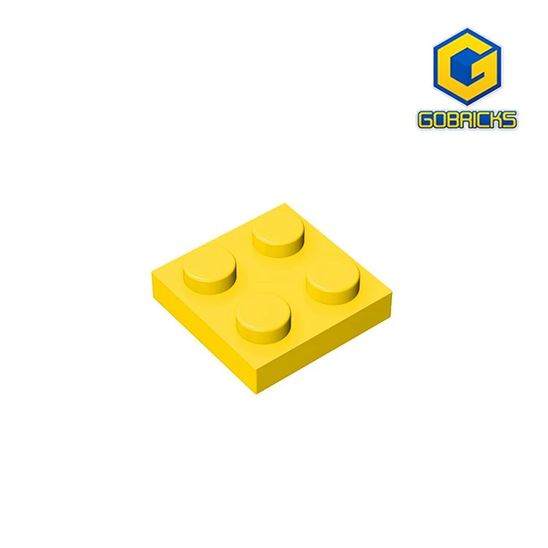 

Gobricks 10PCS MOC Bricks Assembles Particles Plate 2 x 2 Compatible With 3022 DIY Education Parts Creativity Toy For Children