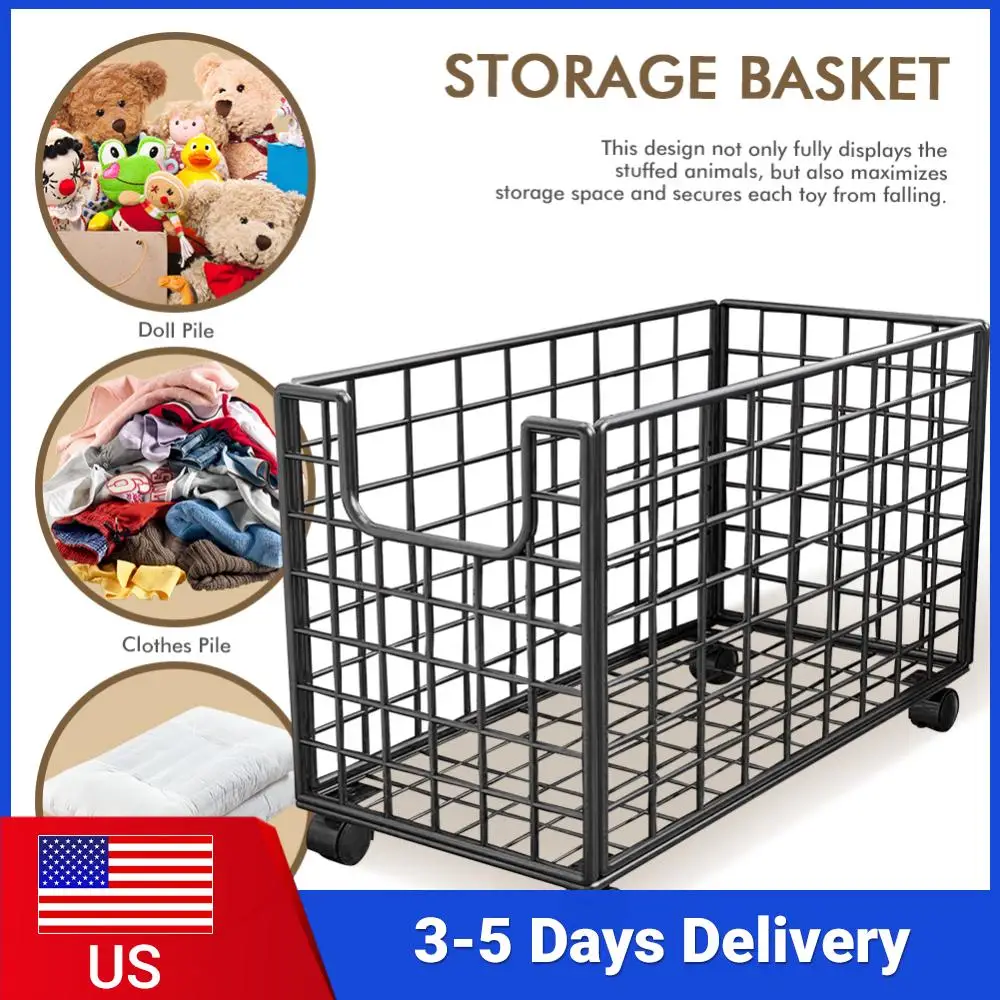 

Stuffed Animal Organizer Metal Plush Storage Organizer Stuffed Animals Storage Bin for Kids Room Playroom Plush