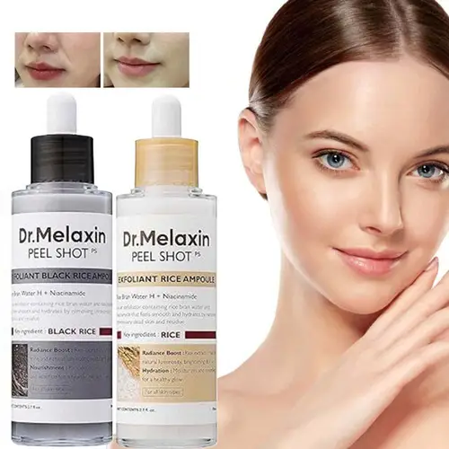 Imagen 2 del producto Dr. Melaxin-esencia exfoliante de arroz blanco y negro coreano, exfoliante facial y corporal, aclarador de piel muerta, bloqueo de agua, cuidado de la piel