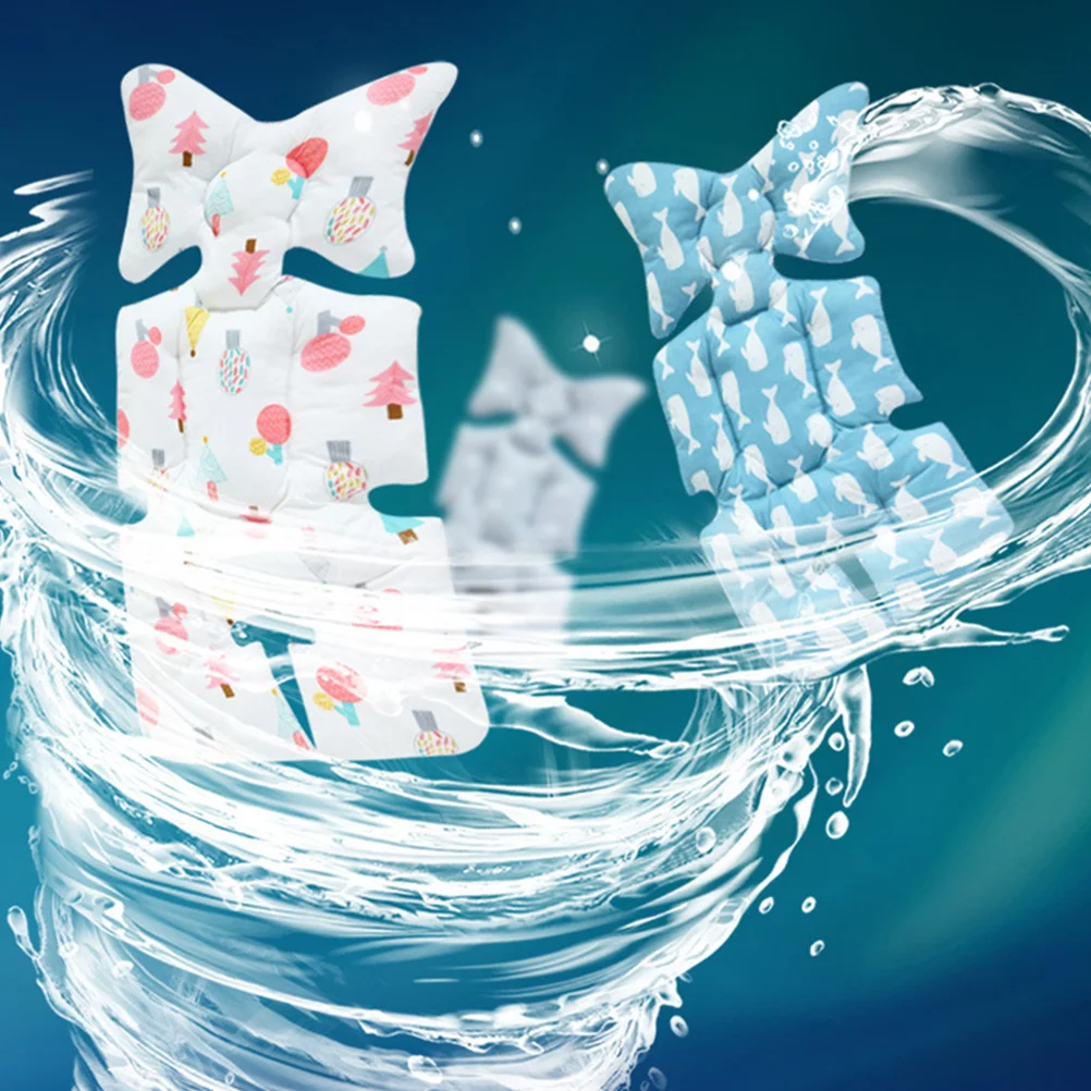 

Breathable Baby Cart Mat Soft Cotton Cushion Large Size Lightweight Stroller Seat Pad Head Support Reduces Shaking Increases