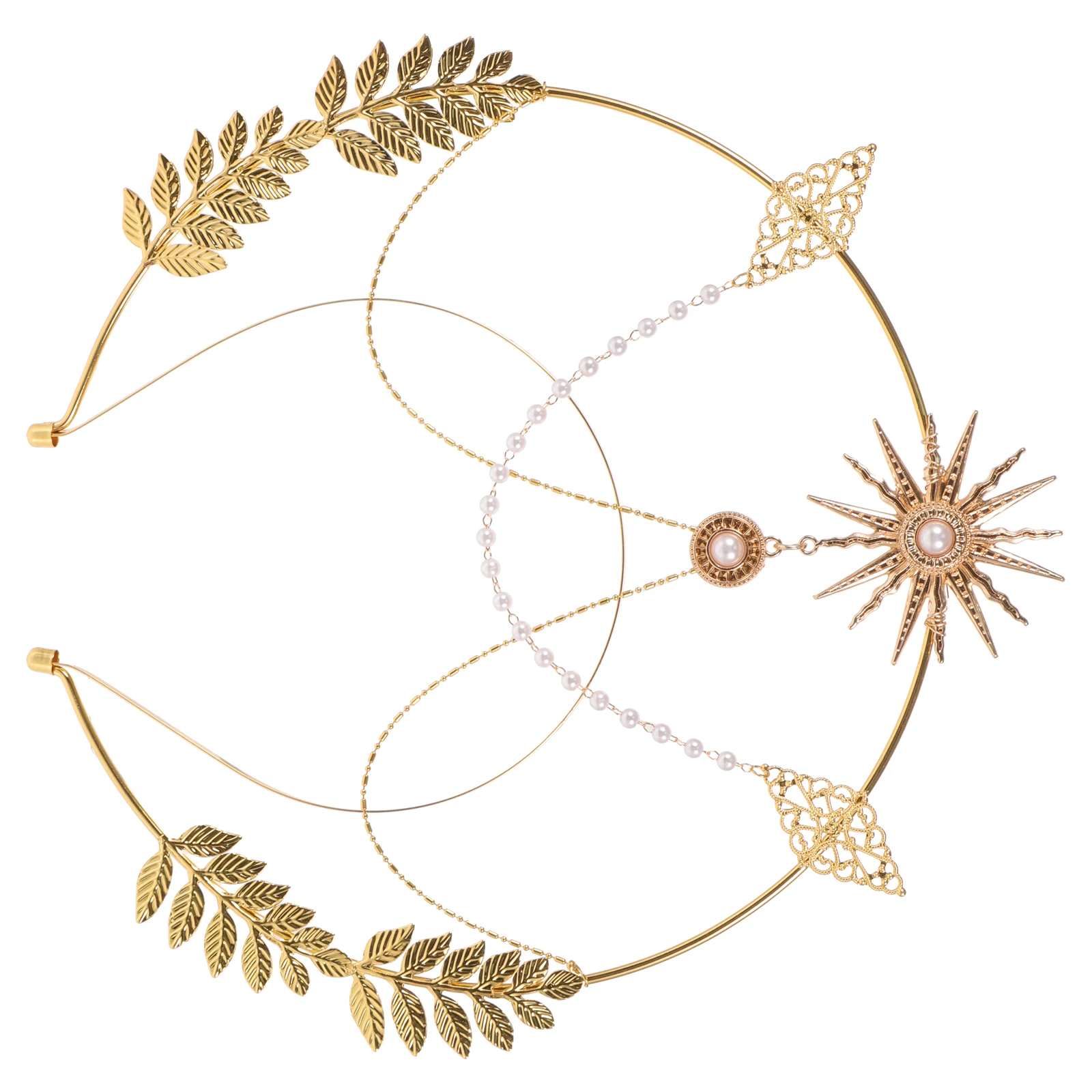 

Hair Crown Accessories Decorative Headbands for Women Headpiece Leaves Costume