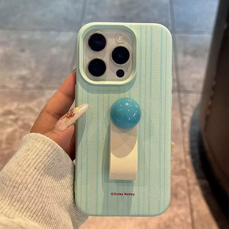 خط بسيط ثلاثية الأبعاد الكرة حلقة مشبك قوس الجلود الملمس لينة حافظة متوافقة آيفون 16 15 11 12 13 14 برو ماكس XR X XS ماكس