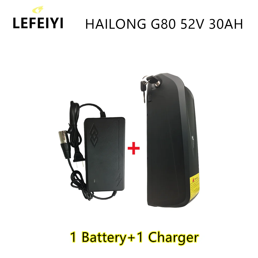 

52V 30Ah E-bike Hailong G80 Battery with USB Built-in BMS 350W-1500W with Charger