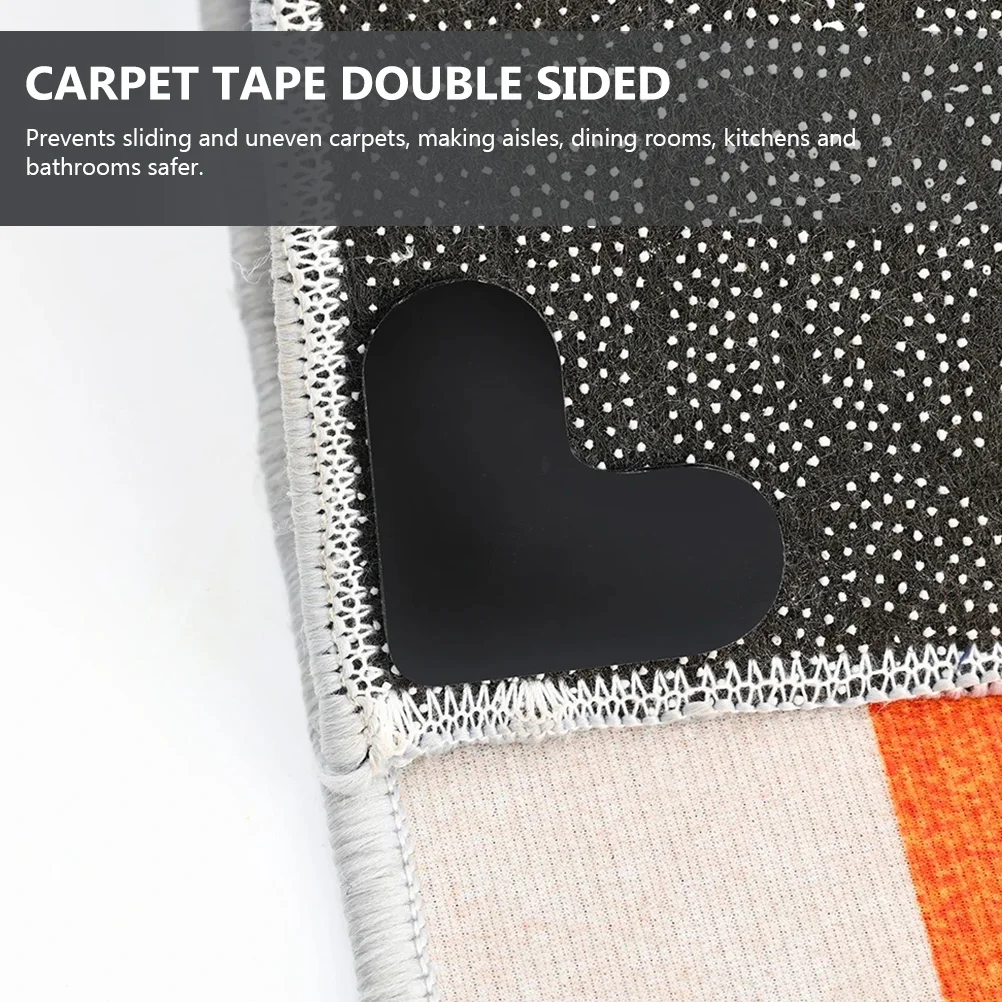 

8pcs Non Slip Stickers Rug Tape Heavy Duty Back Household Pad Pu Rugs Double Sided Carpet Tape Prevents Sliding Bathrooms