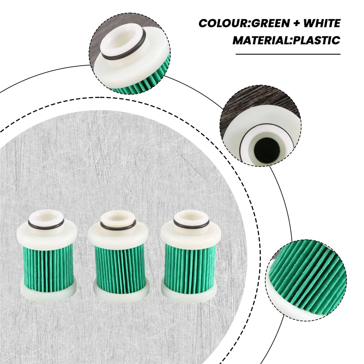 야마하 시에라 18-79799 F50-F115 1 차 연료 필터, 6D8-WS24A-00-00, 3 개
