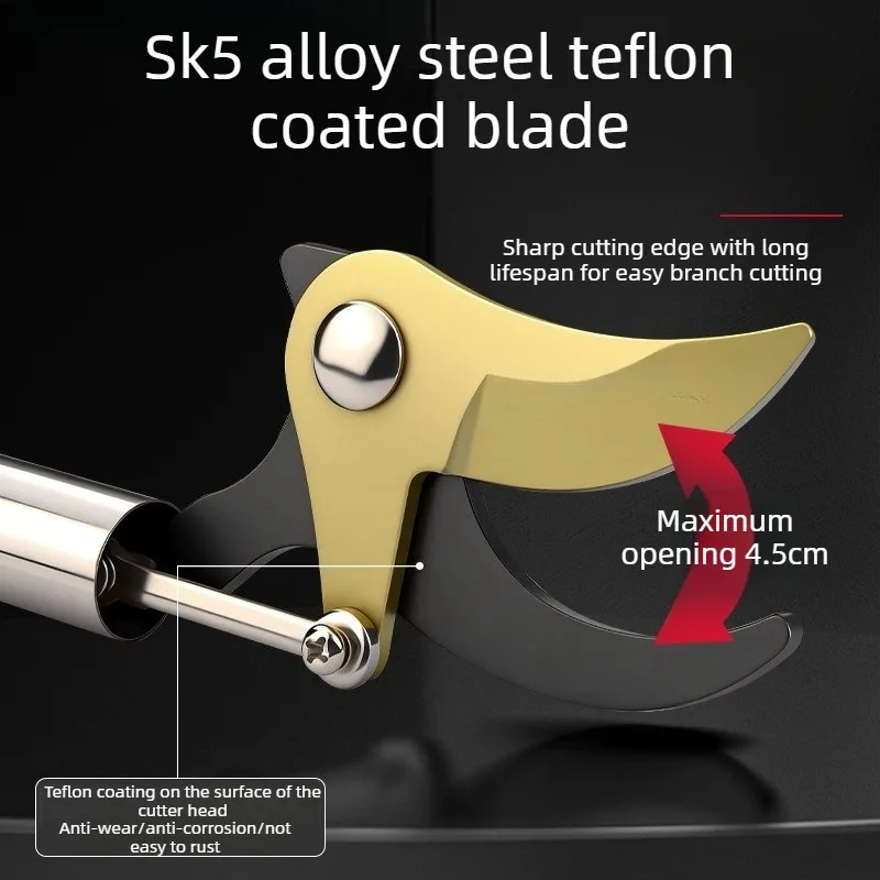 Adjustable High Branch Shears 180 ° Rotating Pruning Shears Sharp Durable High-altitude Scissors Household Garden Pruning Tools