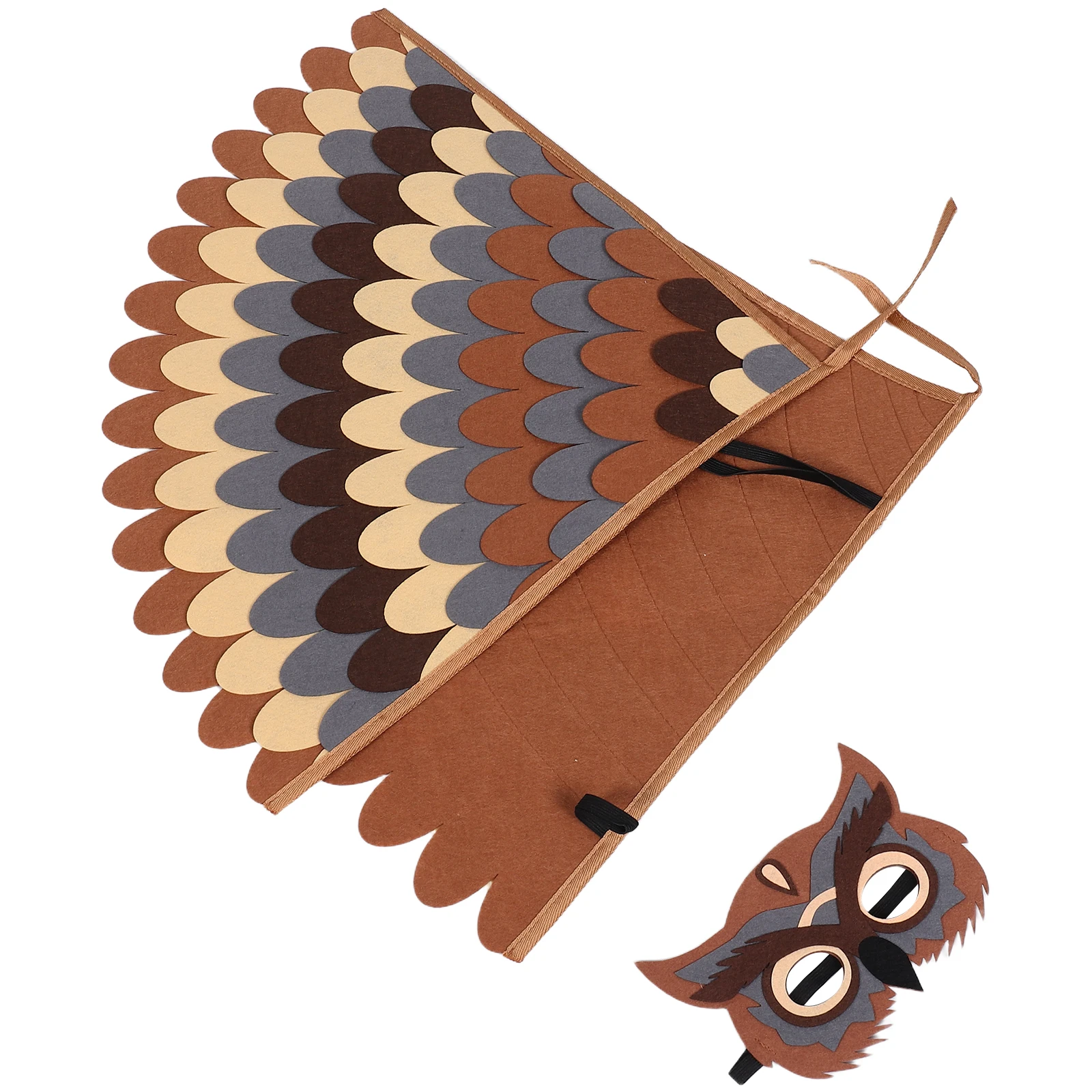 1 Set Of Owl Costume Owl Costume Wings and Mask Bird Costume Accessories For Kids Cosplay Eagle Parrot Owl Dress Up Clothes
