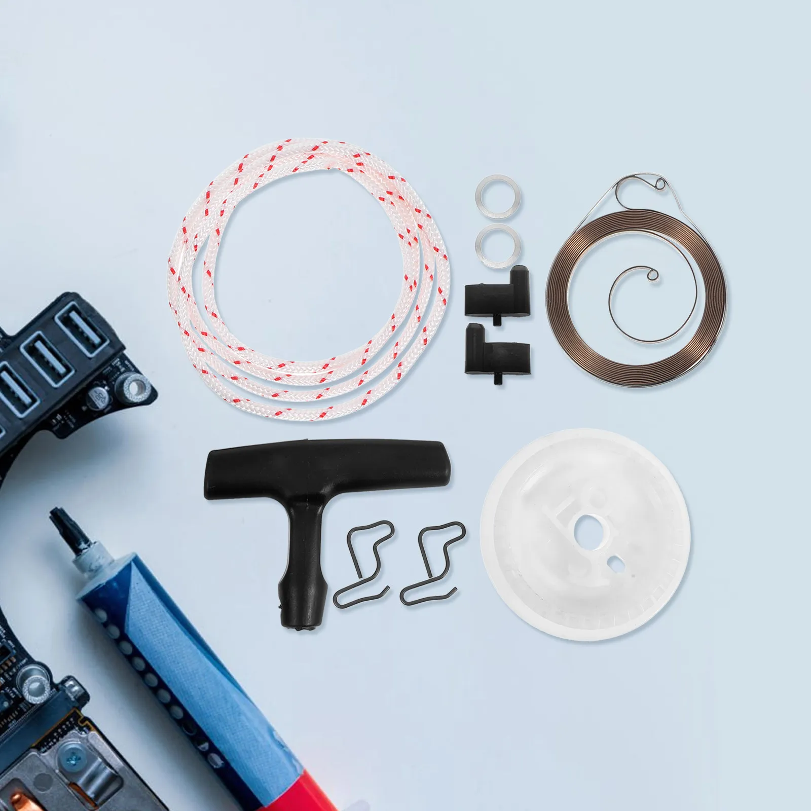 Ms170 Ms180 Ms210 Ms230 Ms250 Chainsaw Starter Pull Cord and Pulley Replacement Kit for Recoil Starter Smooth Reliable