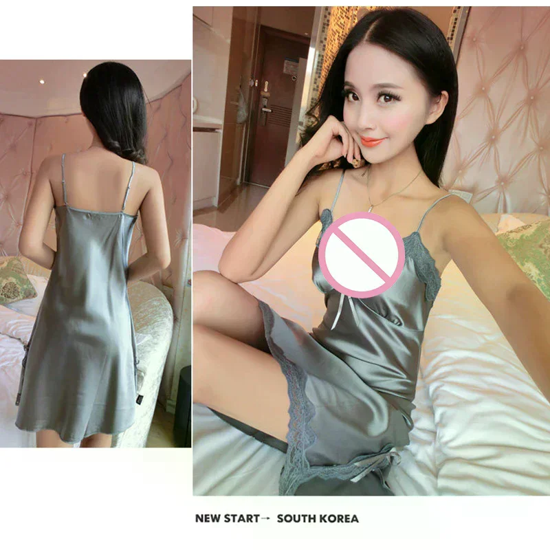 

Sexy Night Dress Sleeveless Nighties V Neck Comfortable Lingerie Female Lace Pajamas Sleepwear Nightwear