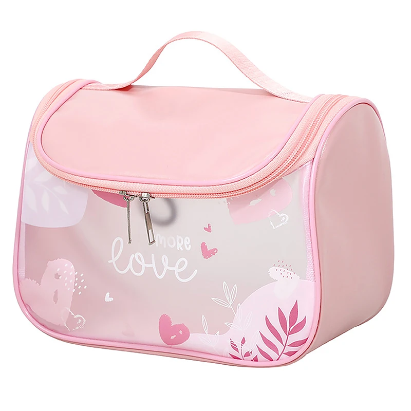 Portable Cosmetic Bag Female Travel Storage Toiletry Organize Women Waterproof PVC Wash Kit Transparent Zipper Make Up Case