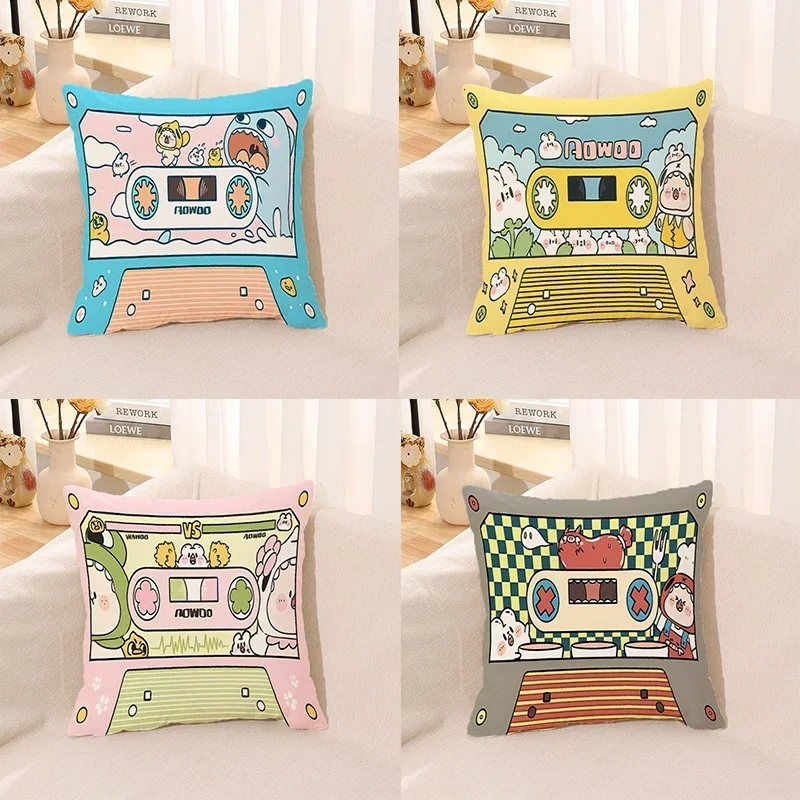 

Pillowcase Car Room Kawaii Tape Cushion Office Sofa Anime Pillow Body Cover