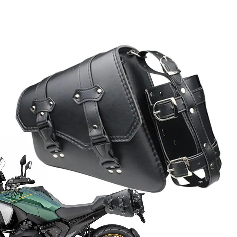 

Motorcycle Luggage Bag Side Bag Saddle Storage For Motorbike Leather Motorcycle Equipment Storage Organizer For Daily