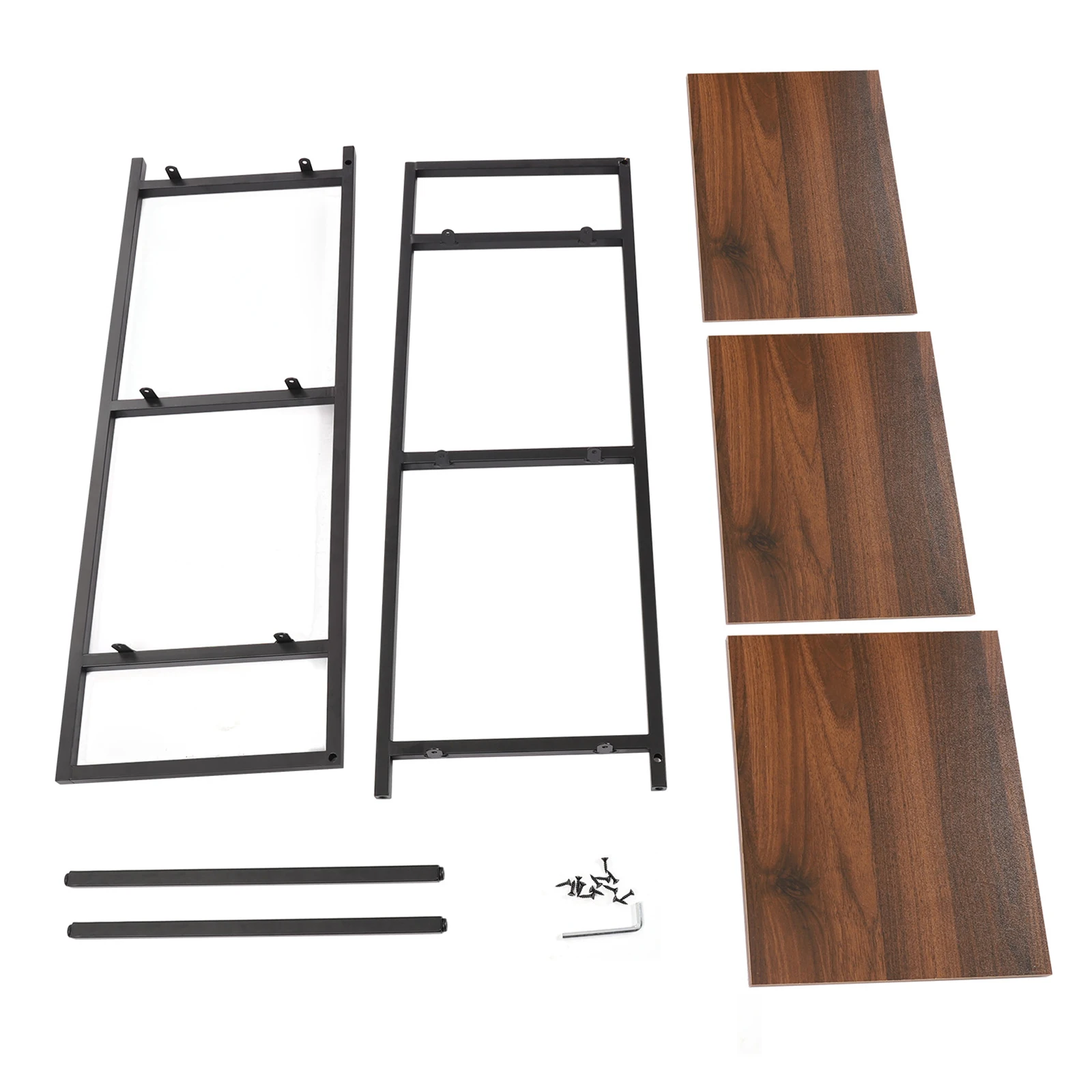 Rak Penyimpanan Printer 3 Tingkat Hitam untuk Kantor, Rak Buku Berdiri dengan Roda