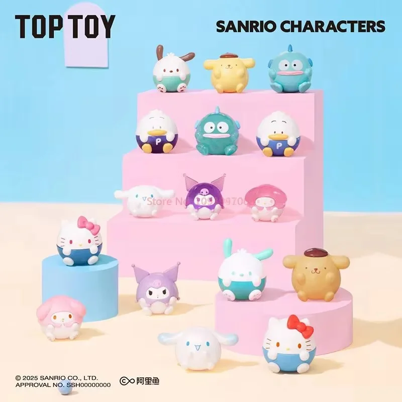 

Sanrio Characters Round Mini Figure Surpries Bag Blind Box Mystery Bag Cute Desktop Decor Kuromi Hello Kitty Kawaii Gift