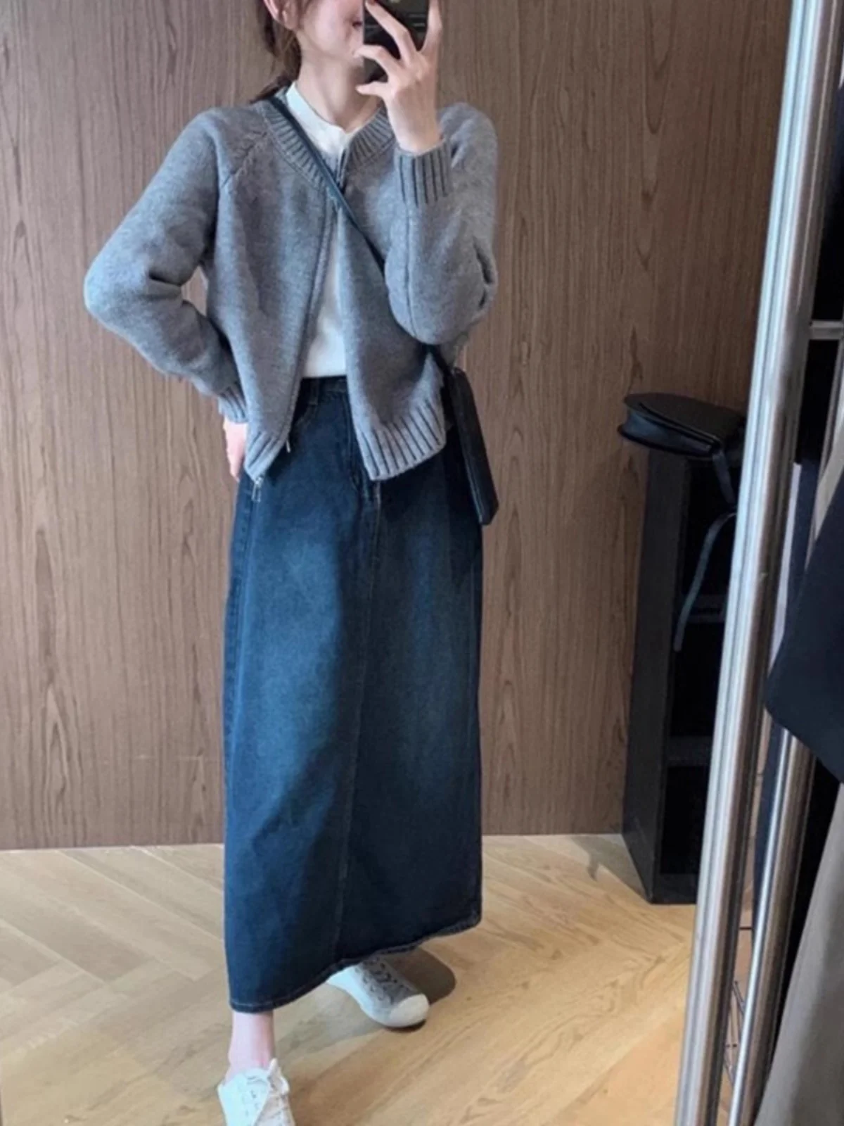 부드럽고 아늑한 니트 오픈 가디건 여성용 봄 가을 신상 슬림핏 지퍼 탑 출퇴근용 순색 롱 스웨터