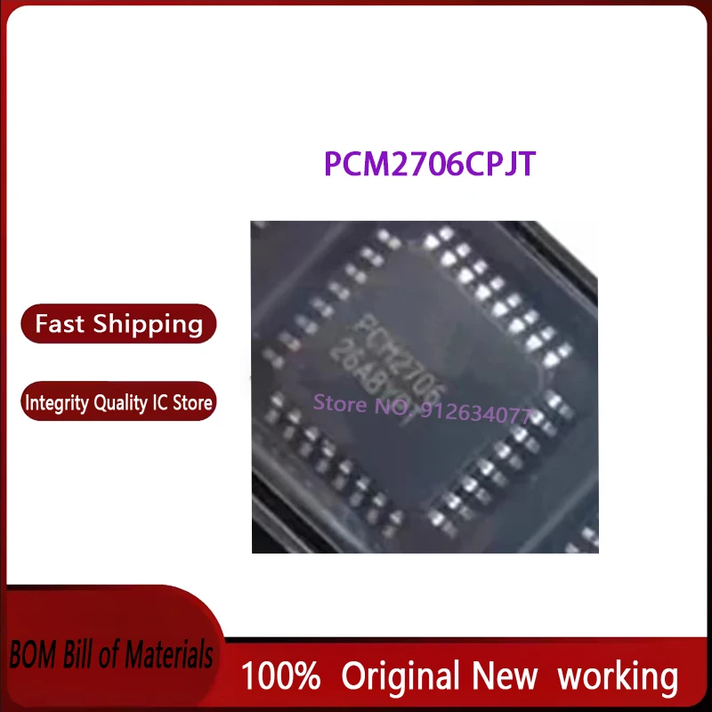 2PCS~20PCS/LOT PCM2706C PCM2706CPJT PCM2706CPJTR TQFP32 100% New original