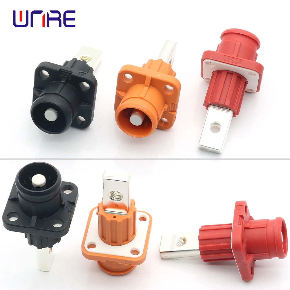 High Voltage Battery Energy Storage Connector Quick Plug Terminal Orange Black