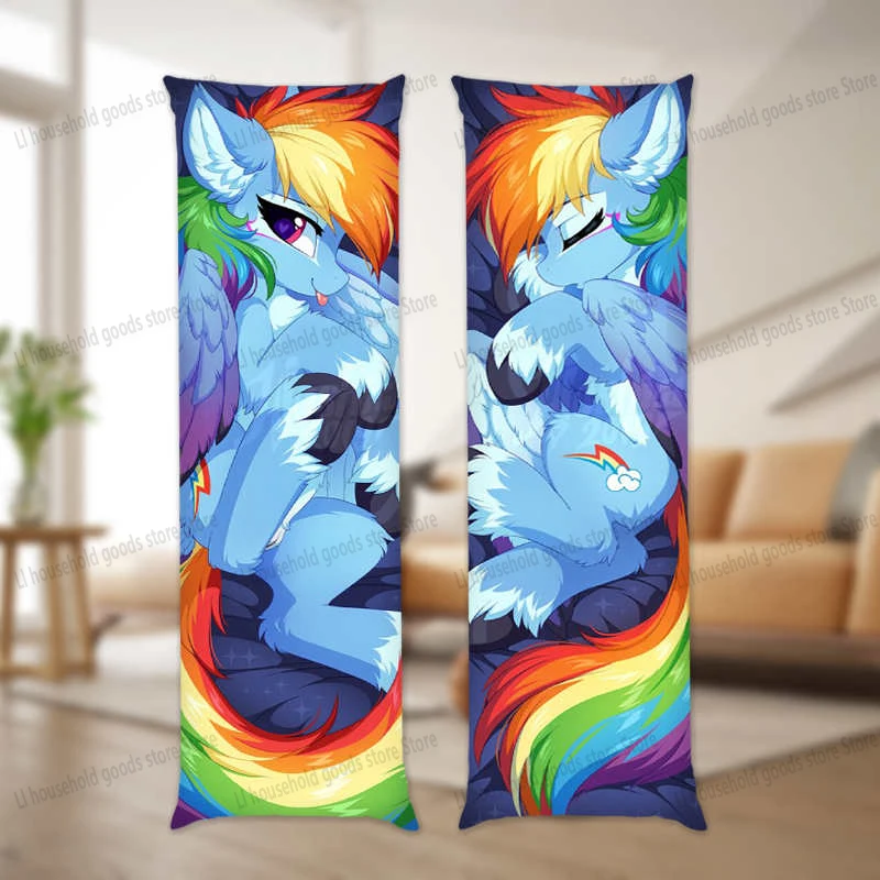 Dakimakura Anime rainbow pony Double-sided Print Life-size Body Pillow Cover