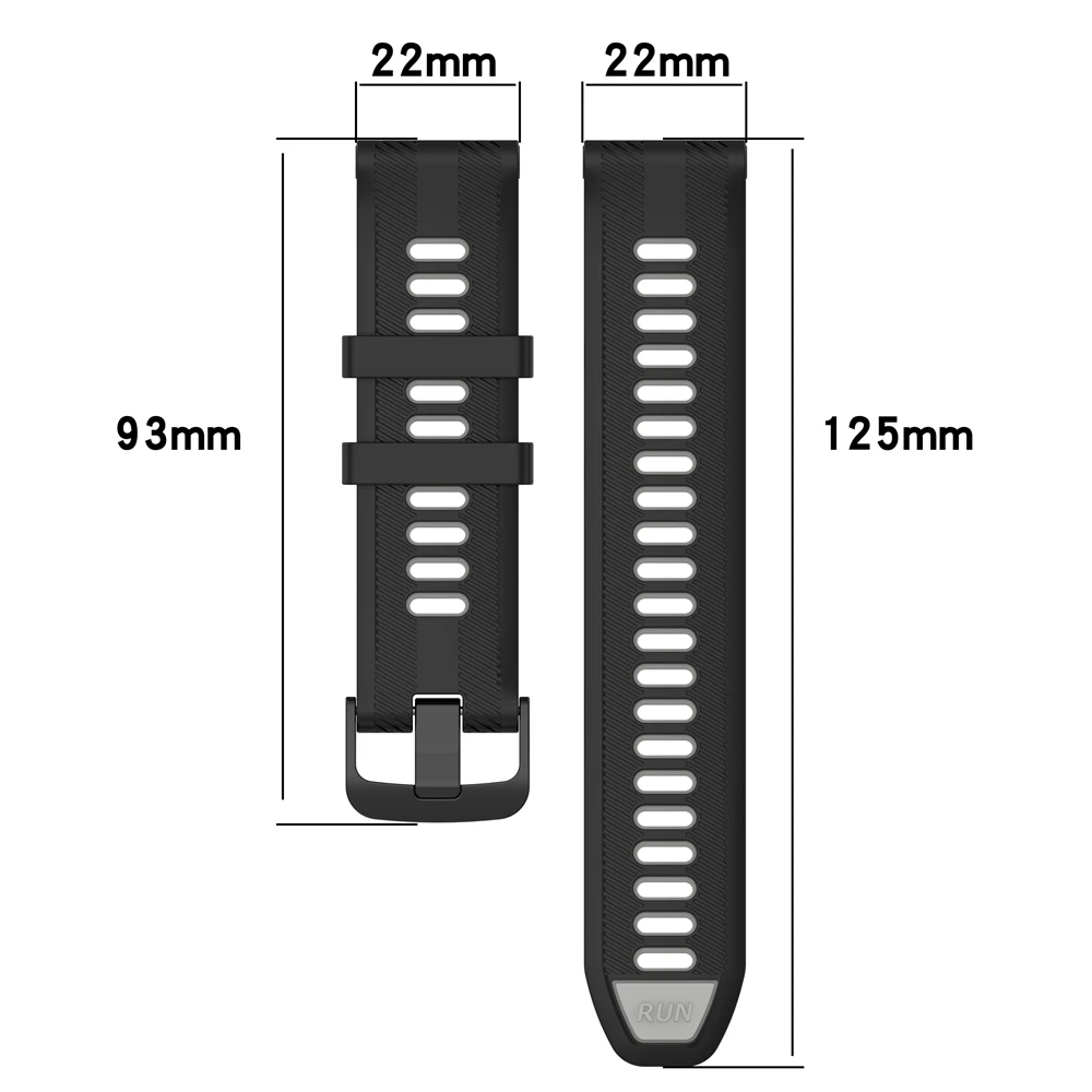 Two Tone Silicone Strap Suitable For Garmin Forerunner 965 955 Replacement Wristband Accessory For Garmin Forerunner 935 745