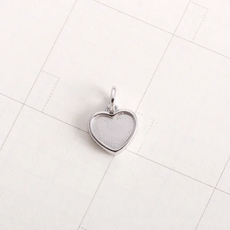 Trustdavis New Real 925 Sterling Silver Fashion Romantic Heart Charm Pendant Handmade DIY Necklace Accessories Jewelry DZ817