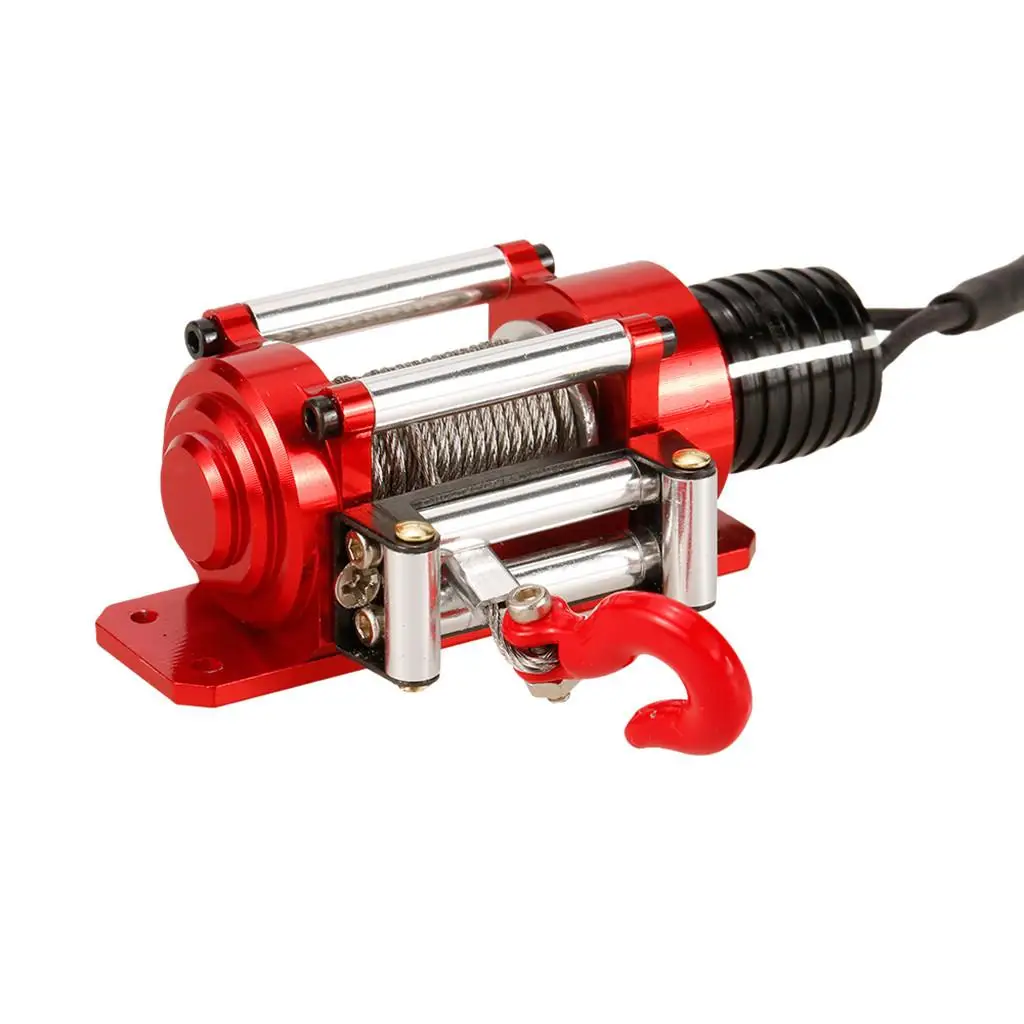Auto RC Metal Model Car Winch Alloy Traction Recovery Part for 1 10 Crawler Axial SCX10 90046 D90 Traxxas TRX4 RC4WD