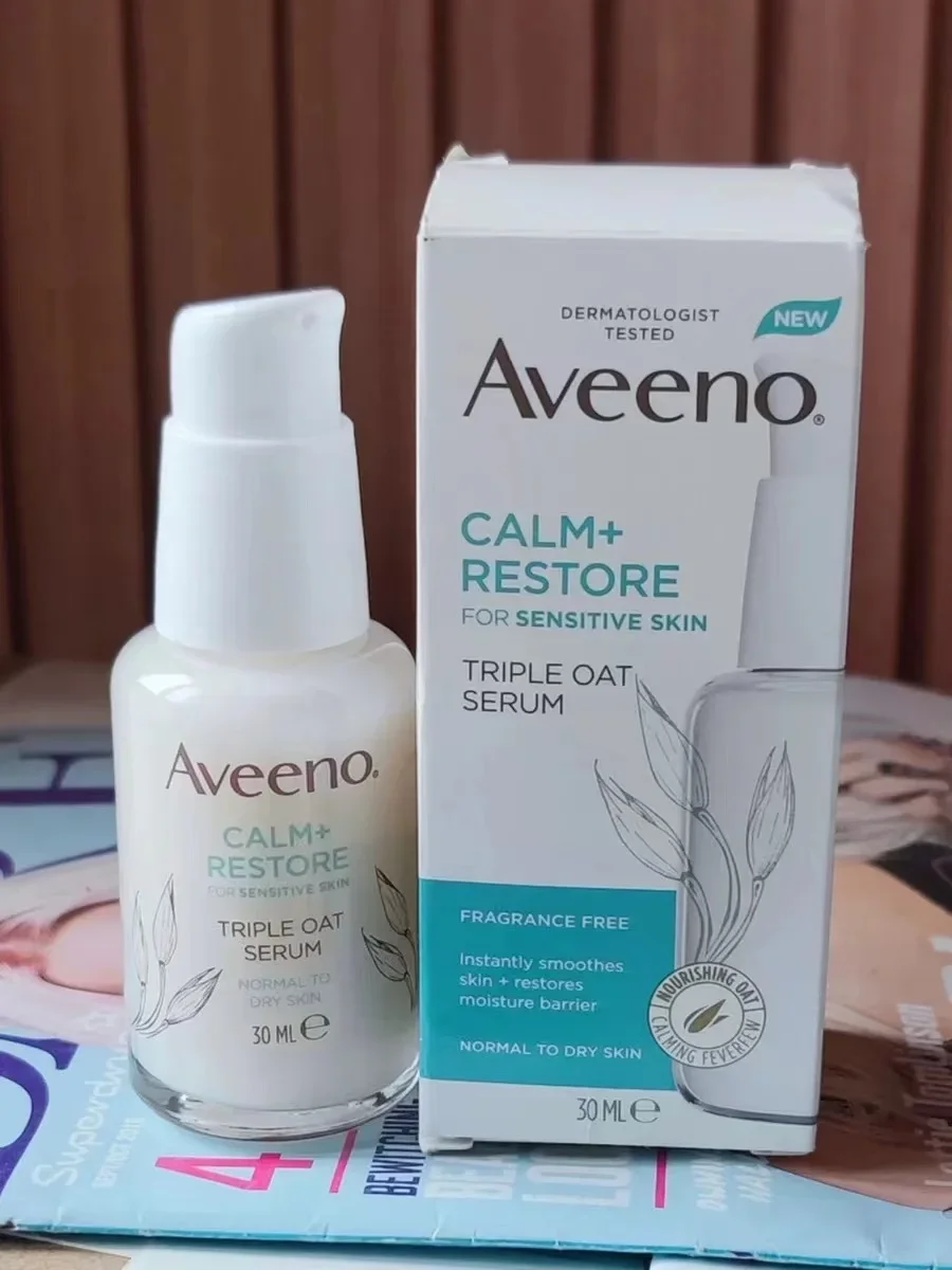 AVEENO مصل الشوفان 30 مللي مهدئ لإصلاح البشرة الحساسة احمرار ترطيب تغذي هيدرات جوهر الوجه العناية بالبشرة الجمال النادر