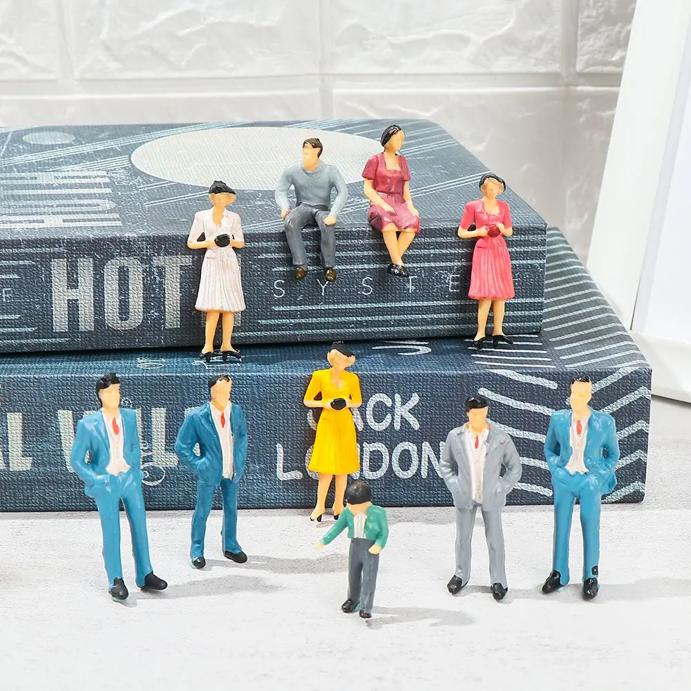 10/50pcs 1:25/1:30/1:300 Scale Model Building People Multistyles Mixed Color Figures Passengers Assorted Poses