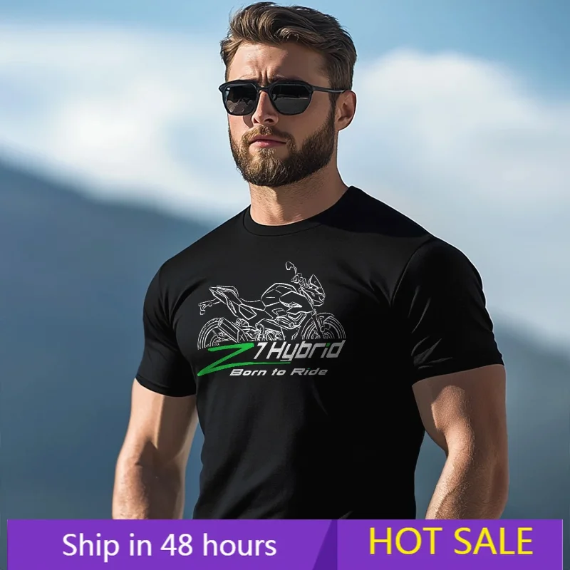 

Summer T-shirts Ka/.wa.sa.kis Z7 Hybrid 2024-2025 - Motorcycle T-Shirt for Riders Graphic Short Sleeves Oversized Tee