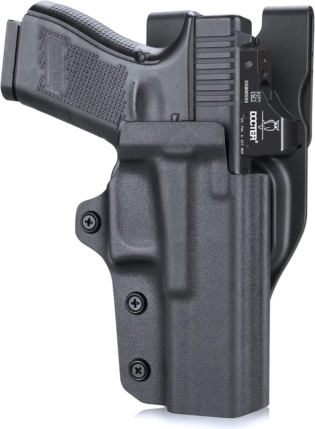 Gun&Flower Glock 17/19 OWB Kydex Level II Thumb Release Holster Optics Cut - Glock 17/19/19X/44/45 Gen (1 2 3 4 5)