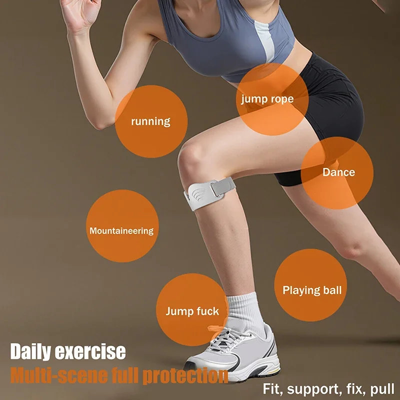 Adjustable Silicone Patella Tendon Knee Straps Thickened Fixed Protection Knee Care Patella Knee Strap Knee Support Flexible