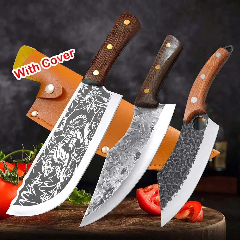 Meat Chopper Chinese Kitchen Cleaver Knife 5cr15 Stainless Steel Razor Sharp Chef Knife Fish Vegetable Slicer Cooking Knife