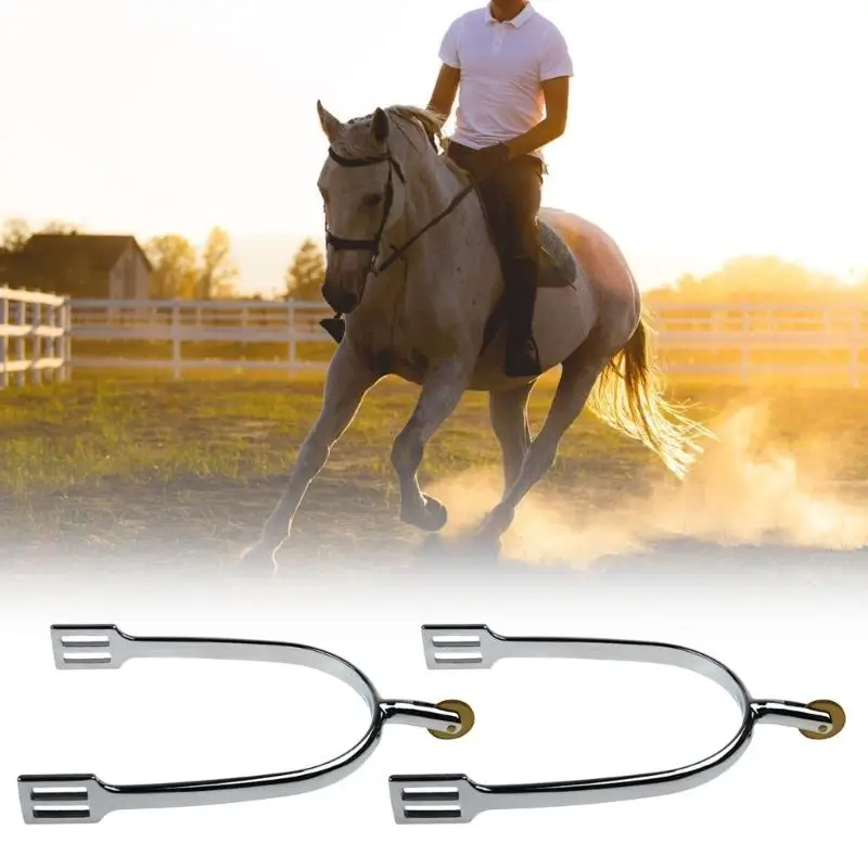 652F Zincs Alloys Horse Spurs Chrome مغلفة 30 ملم باحتر