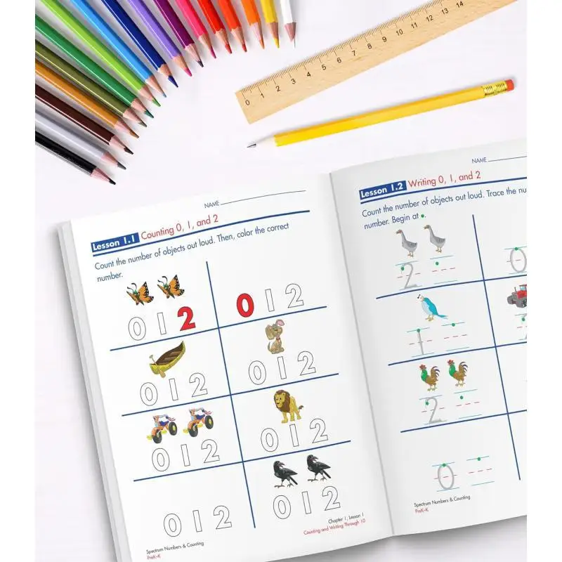 أرقام الطيف عد الصفوف PK K Carson Dellosa Carson Dellosa Education 9781483831039 كتاب