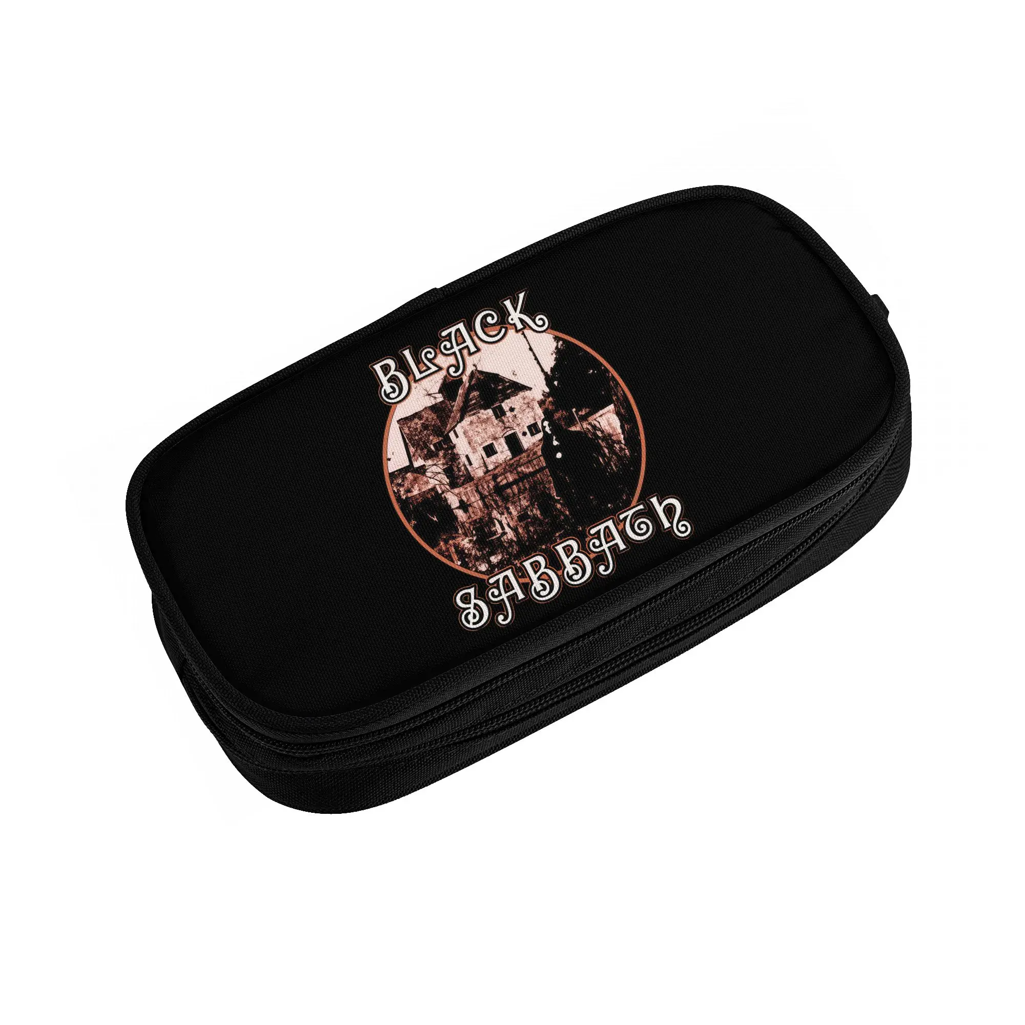 English Heavy Metal Band Black Sabbath  Korean Pencil Case Girl Boy Big Capacity  Pencil Bag Pouch Students Stationery