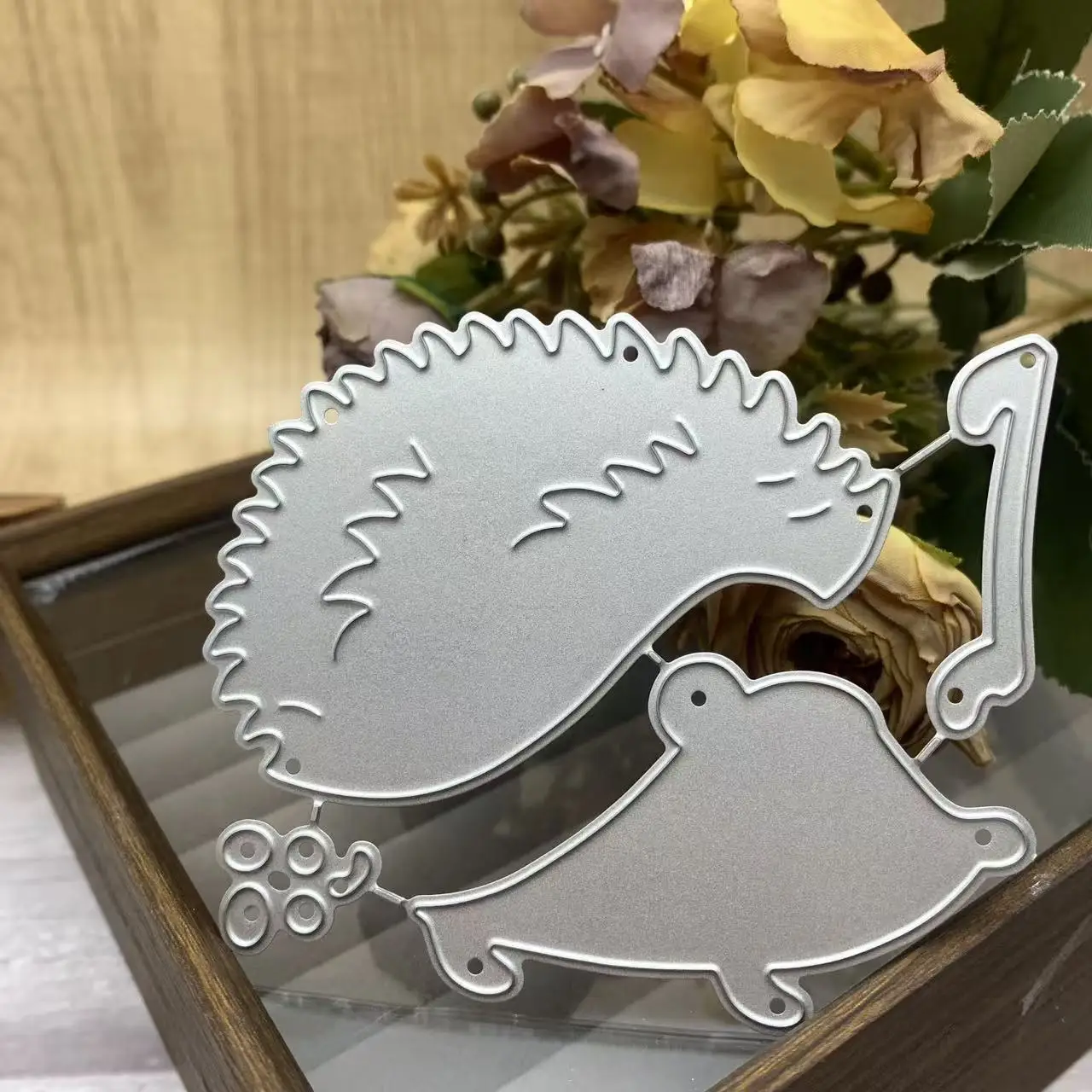Cartoon Hedgehog Split Shape Metal Cutting Dies Forest Small Animal DIY Scrapbooking Card Making Dies