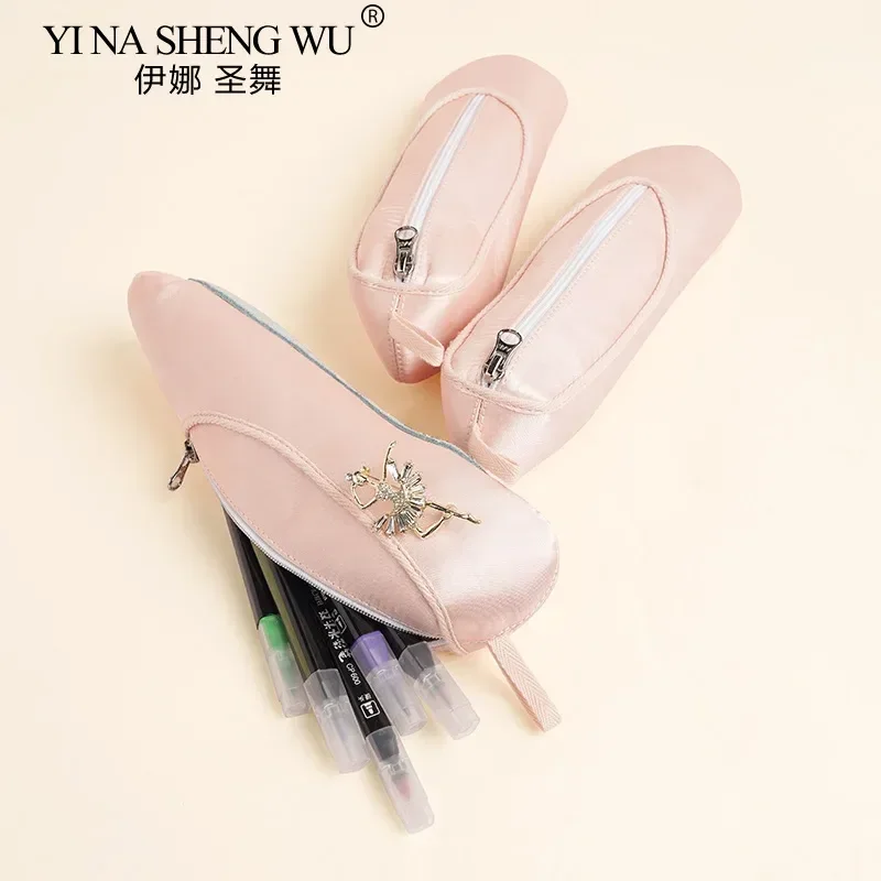 

Пенал для балетной обуви, косметичка, канцелярские принадлежности, косметичка-держатель для танцоров, кошелек, брелок для танцев, танцевальный аксессуар, балетные подарки