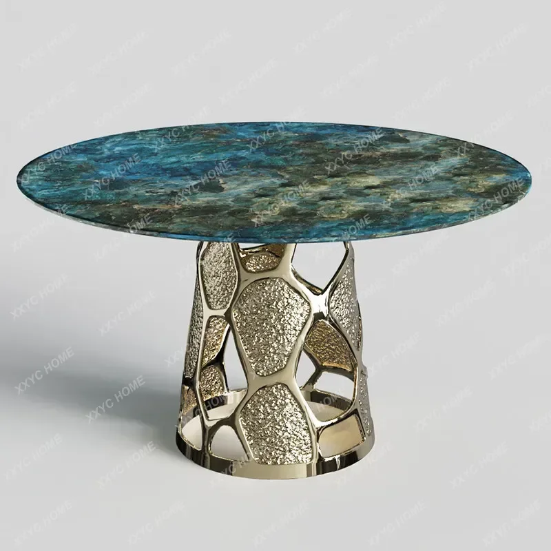 NN Light luxury modern minimalist natural luxury stone dining table