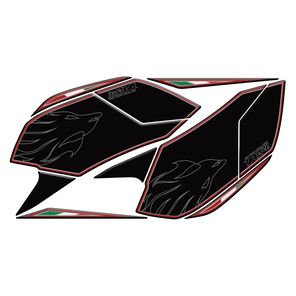 لأبريليا تونو V4 تونو 1000 V4R 2011 2012 2013 2014 دراجة نارية ثلاثية الأبعاد هلام الركبة خزان الغاز الطلاء حماية عدة ملصق لاصق لامع ورائع #5