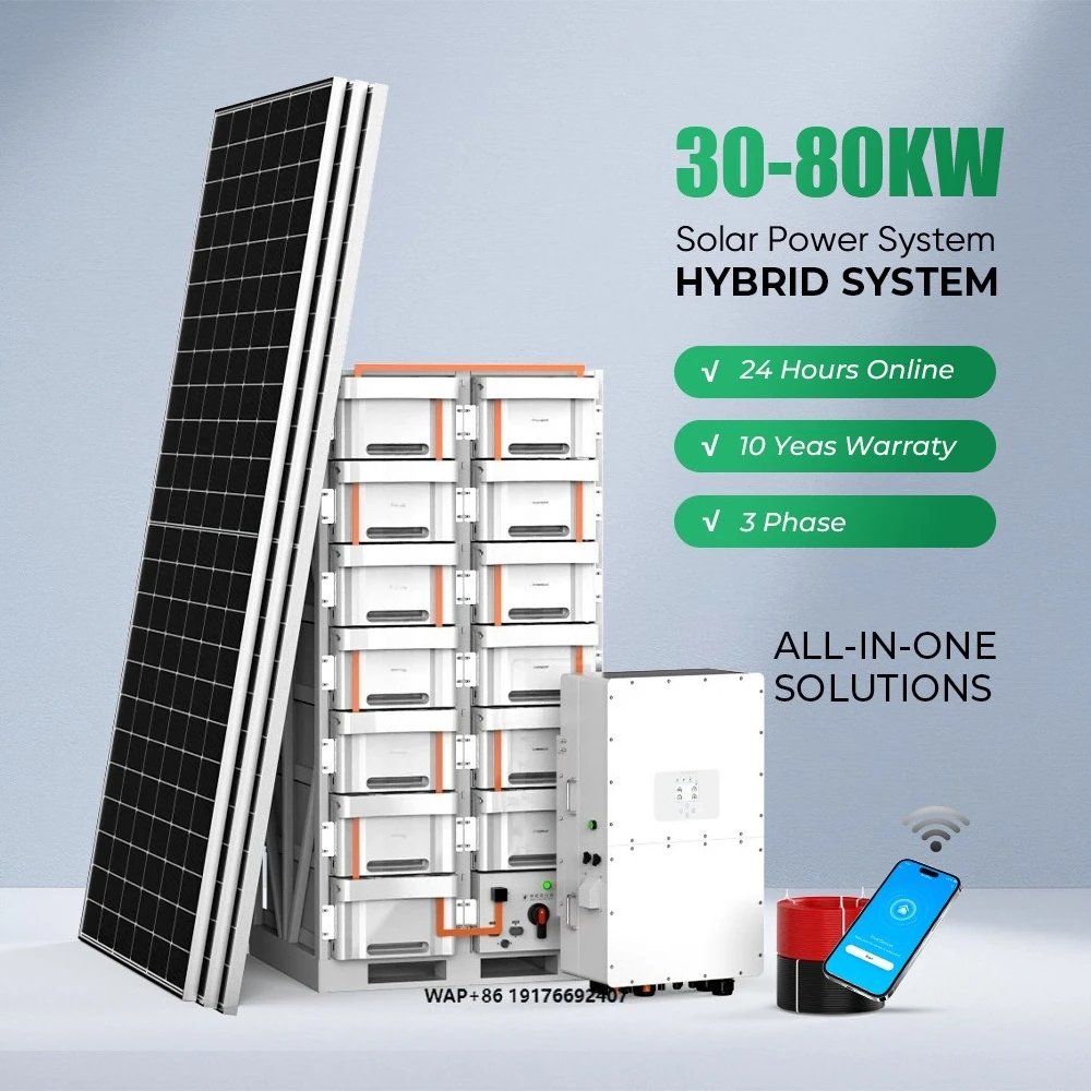 Deye 3phase Solar System 30 KW 40KW 60 KW 80 KW Hybrid Solar Energy Storage System