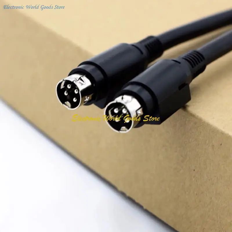 4Pin DIN Male Speakers Cable For R1700BT R1600TIII Speakers High Fidelitys Sound Wire Copper Shielding ABS Housing