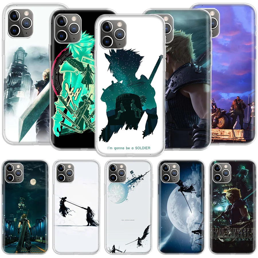 Final Fantasy VII Phone For Apple Iphone 14 12 13 15 Pro Max Mini 11 16 Plus X XS XR Case SE 2020 Shell Cover Clear TPU Protect