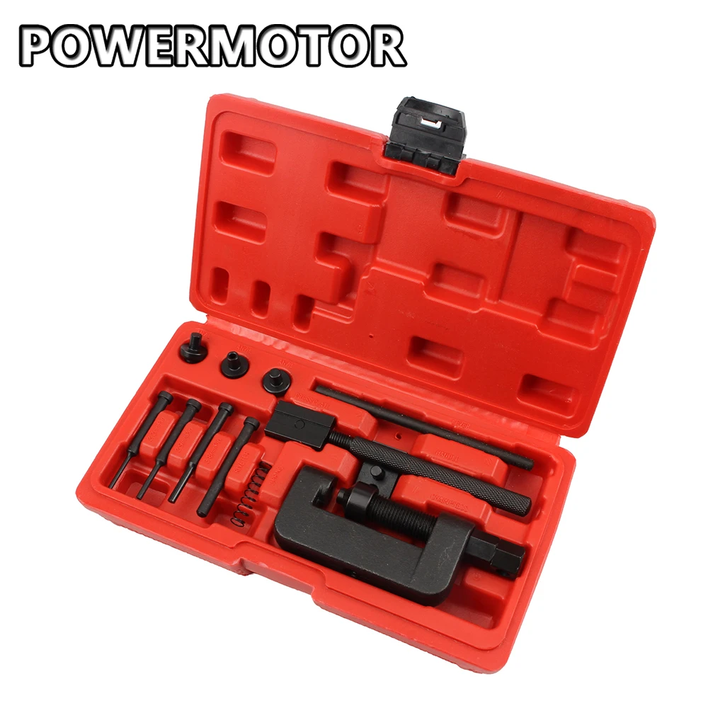 

Chain Repair Tool Set Chain Splitter Breaker Motorbike Mountainb Riveting Tool Heavy Duty Link O Ring Bicycle Motorcycle