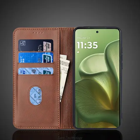 Magnetiskt läderfodral till Motorola Moto Edge 60 Fusion / Edge 2025 hölsterflikfodral plånboksfodral fodral fodral fodral fodral 10 best sales k60-fodral - №7