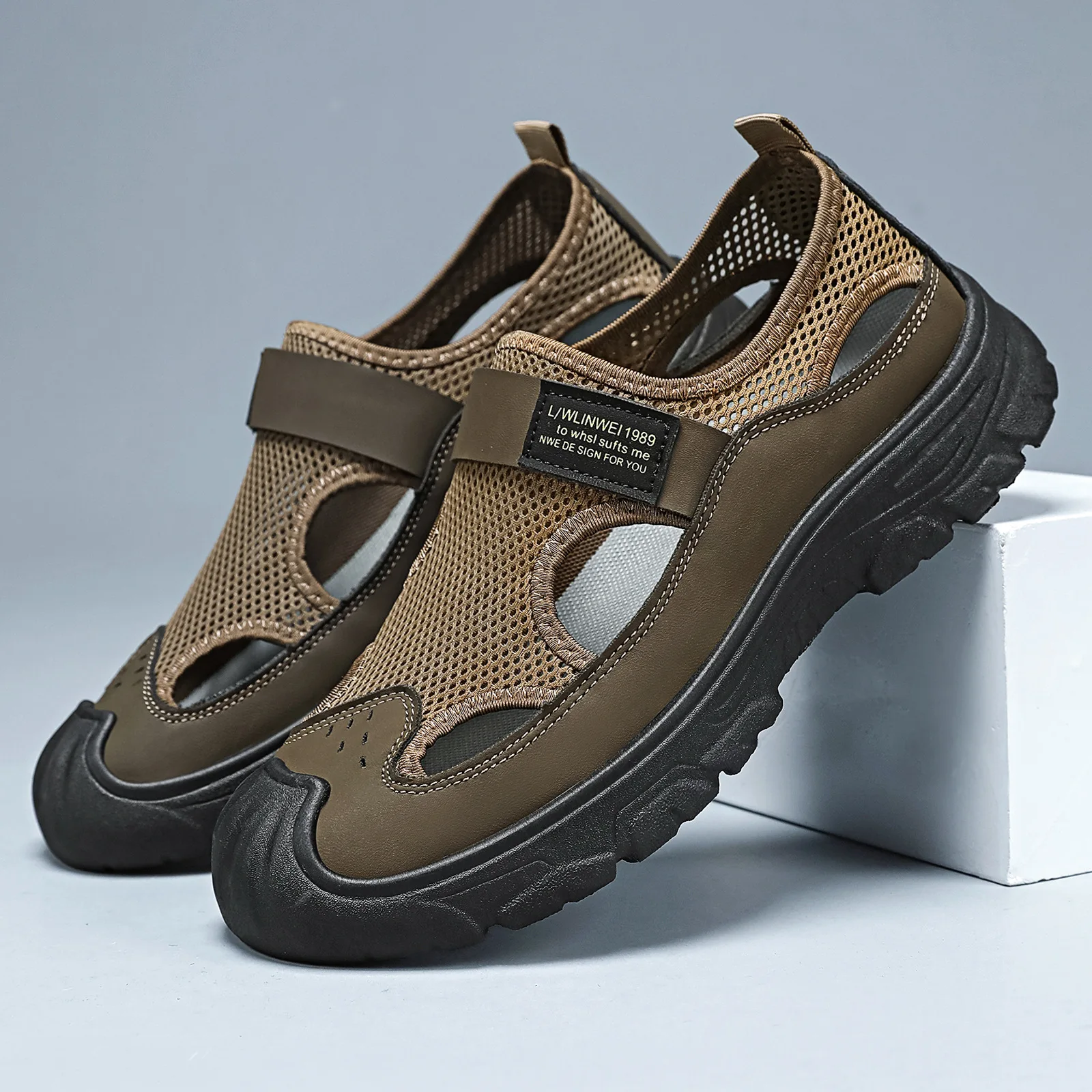 Men's Summer New Breathable Casual Sandals, Outdoor Water Wading and River Tracing Shoes, Beach Shoes, Hiking Sports Shoes