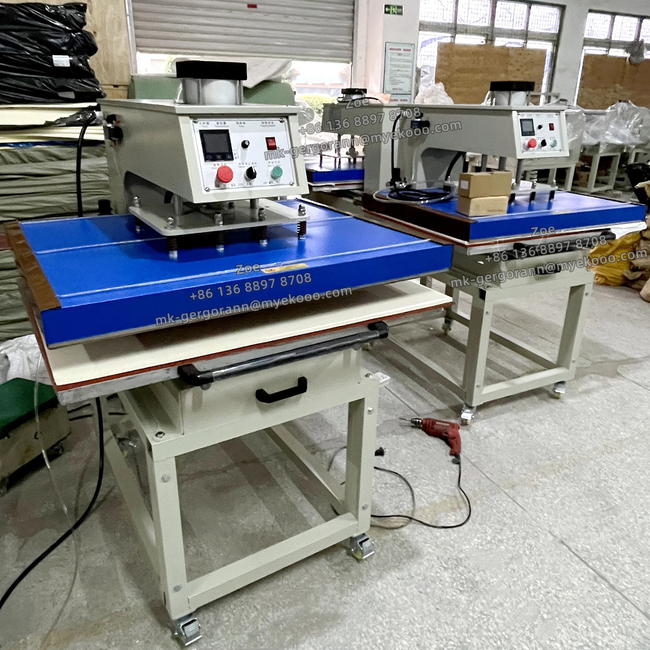 

Factory One Station 80x100 Single Head Heat Press Machine Automatic Sublimation Plate Slide Out